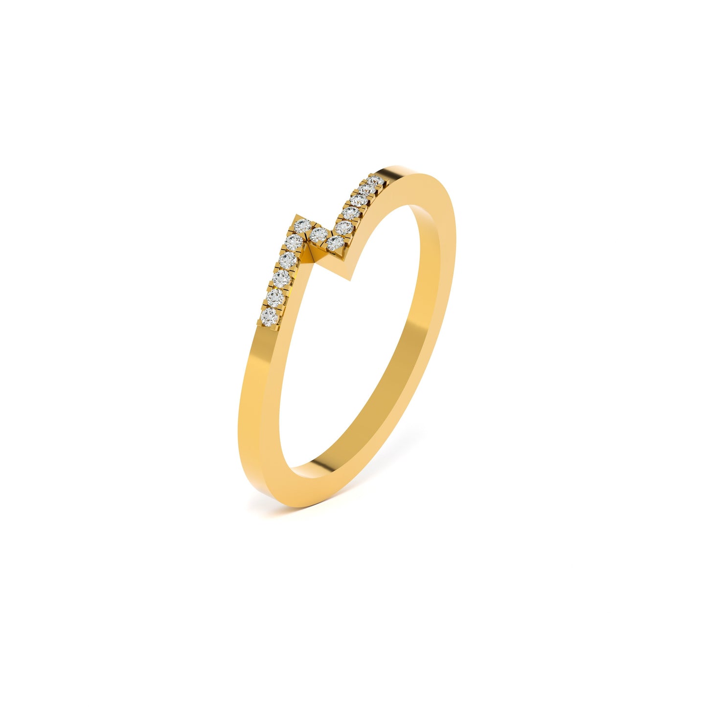 Celestial V 9KT Gold Laboratory Grown Diamond Ring