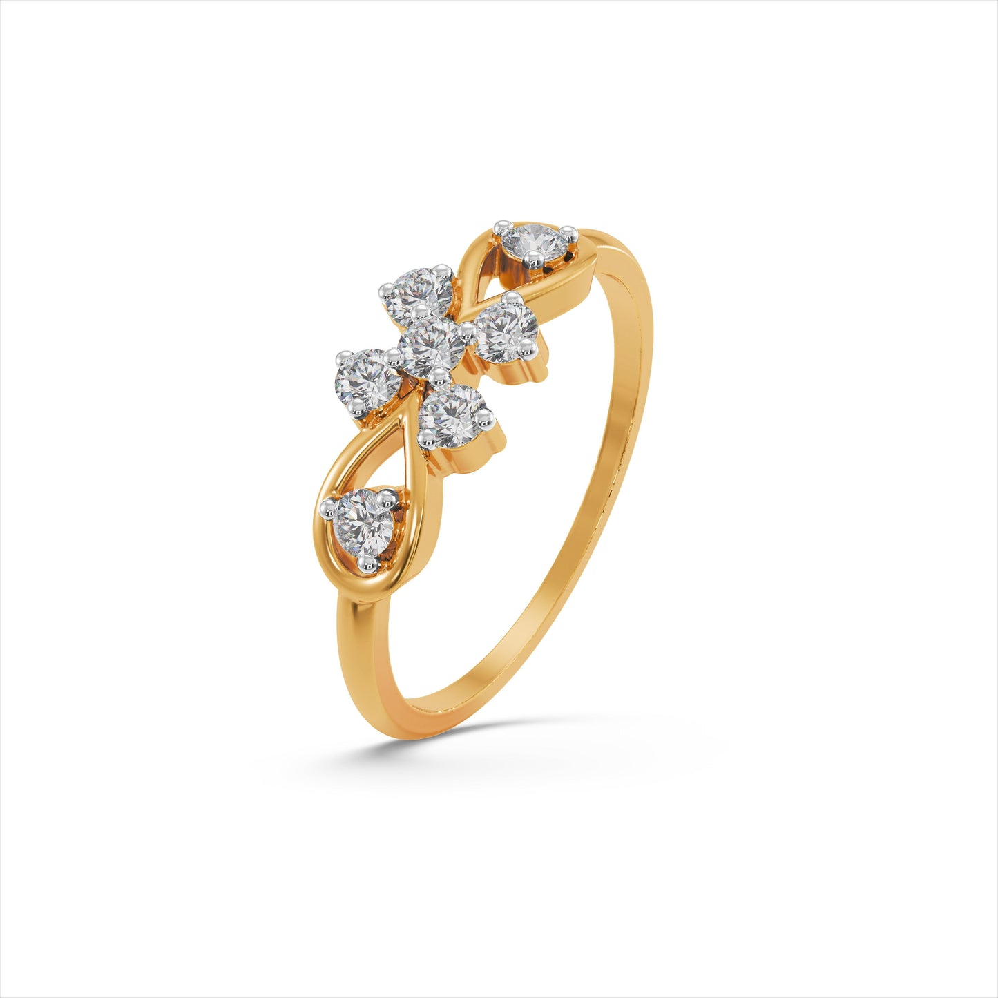 Twist of Elegance 9KT Gold Laboratory Grown Diamond Ring
