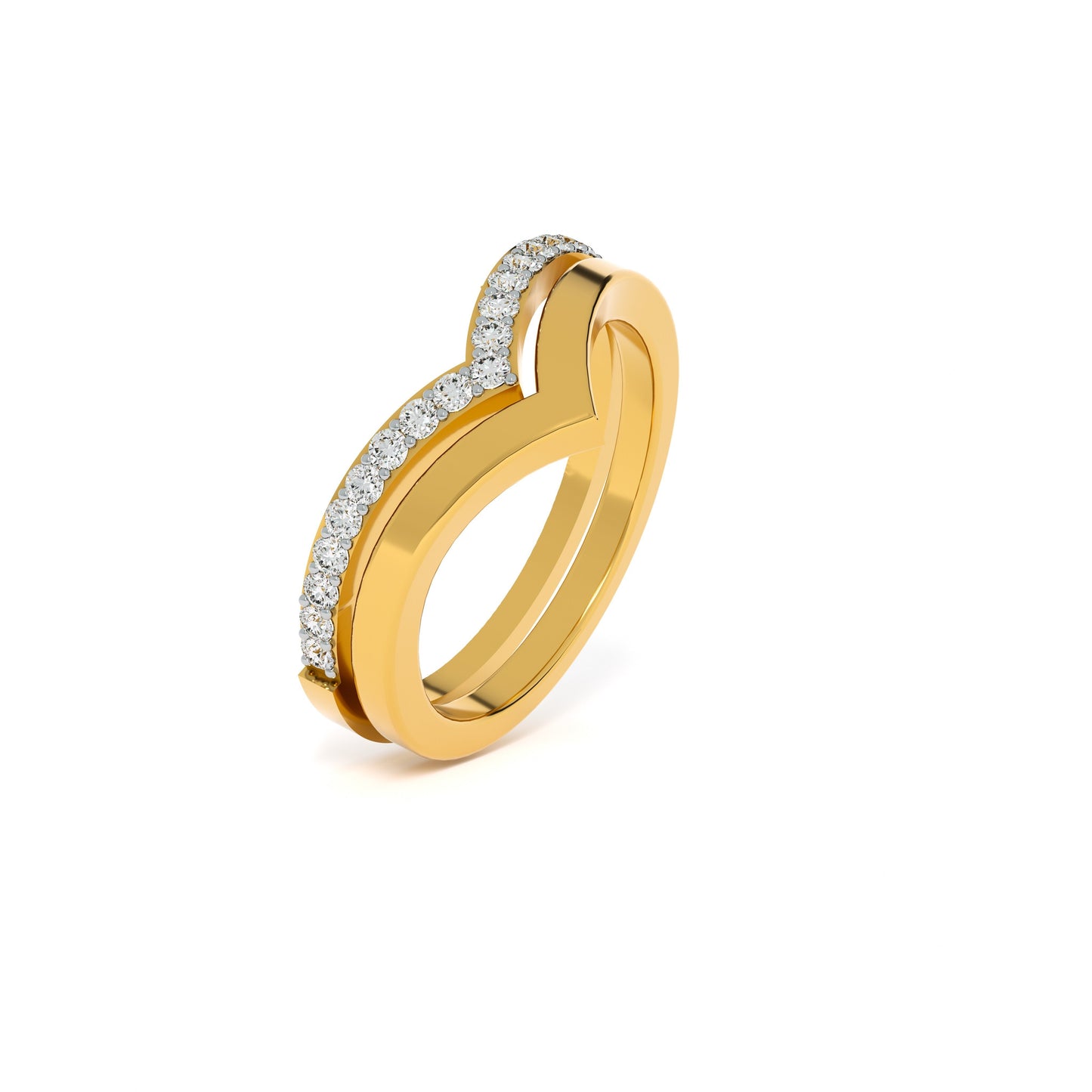 Timeless Duo 9KT Gold Laboratory Grown Diamond Ring