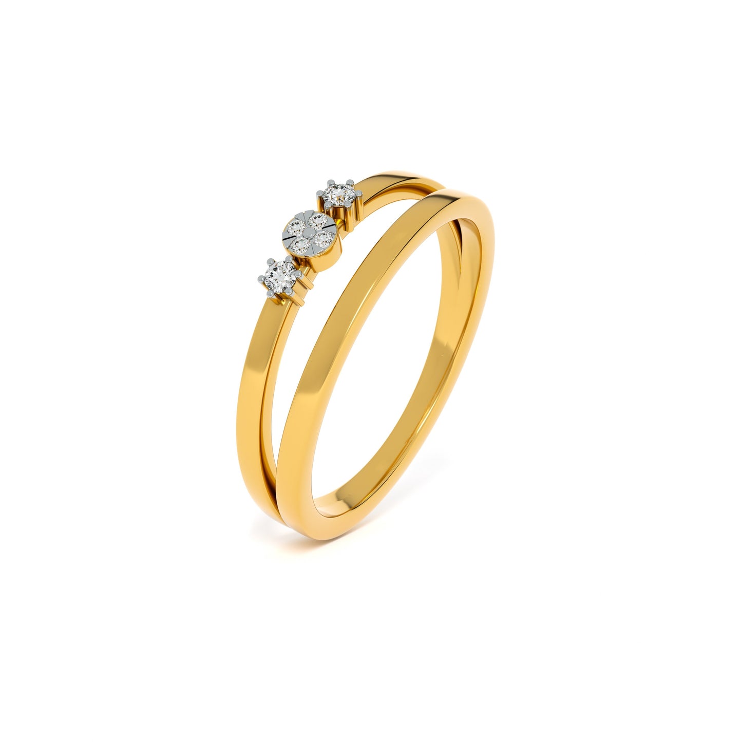 Divine Rift 9KT Gold Laboratory Grown Diamond Ring