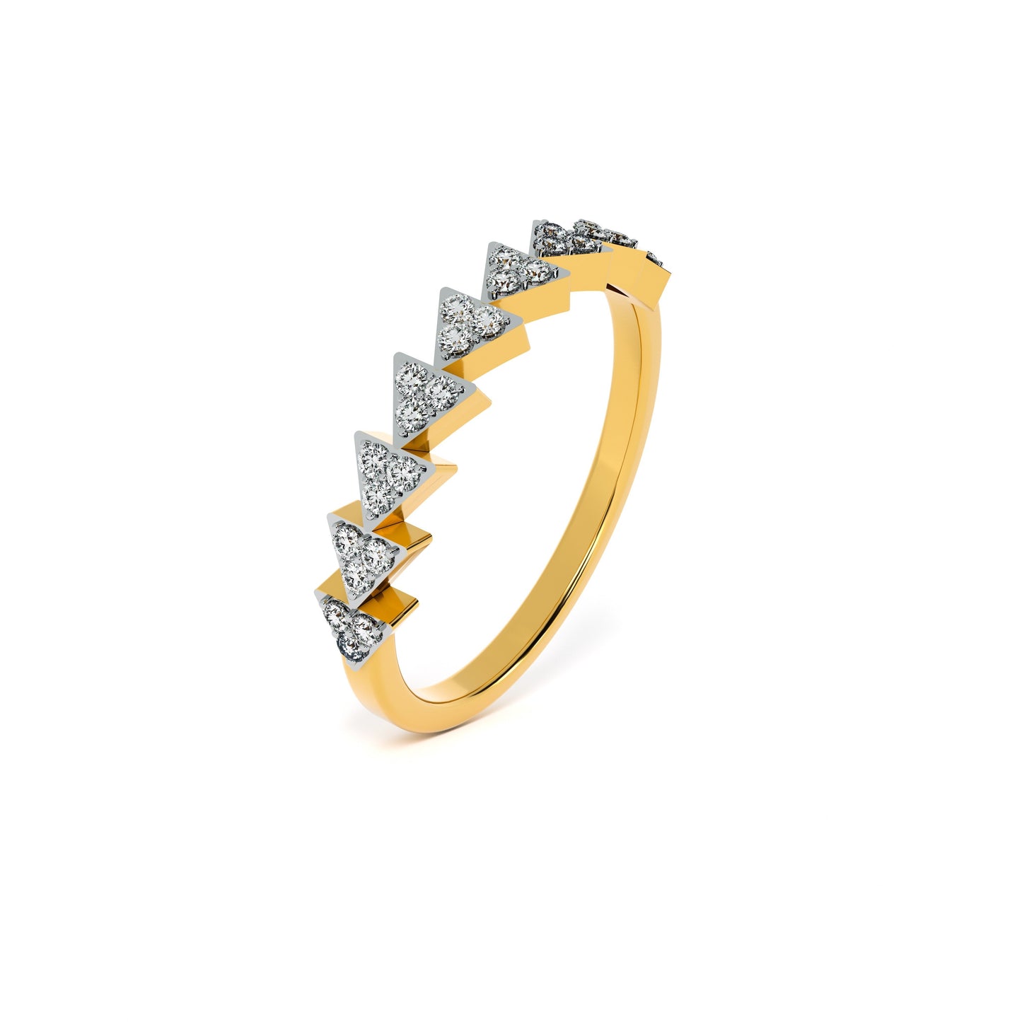 Starlit Peaks 9KT Gold Laboratory Grown Diamond Ring