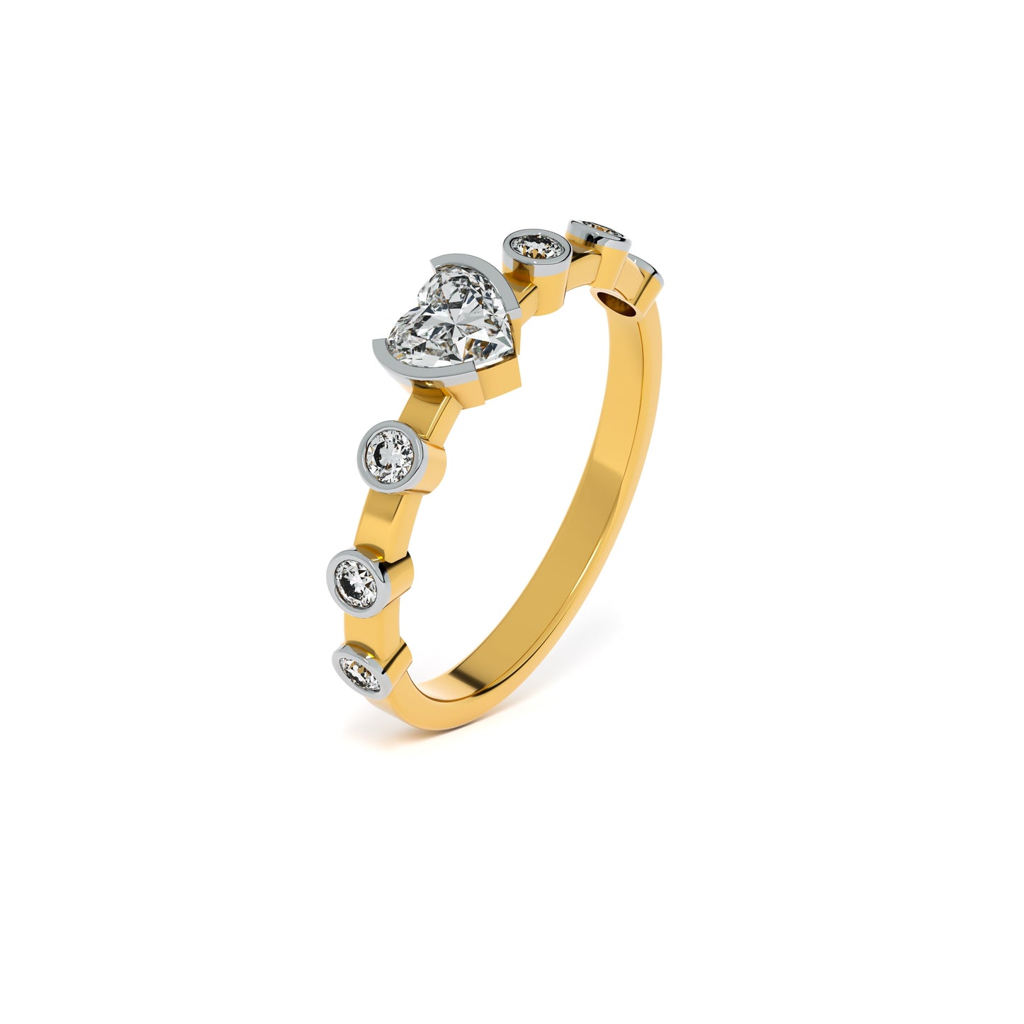 Celestial Heart 9KT Gold Laboratory Grown Diamond Ring