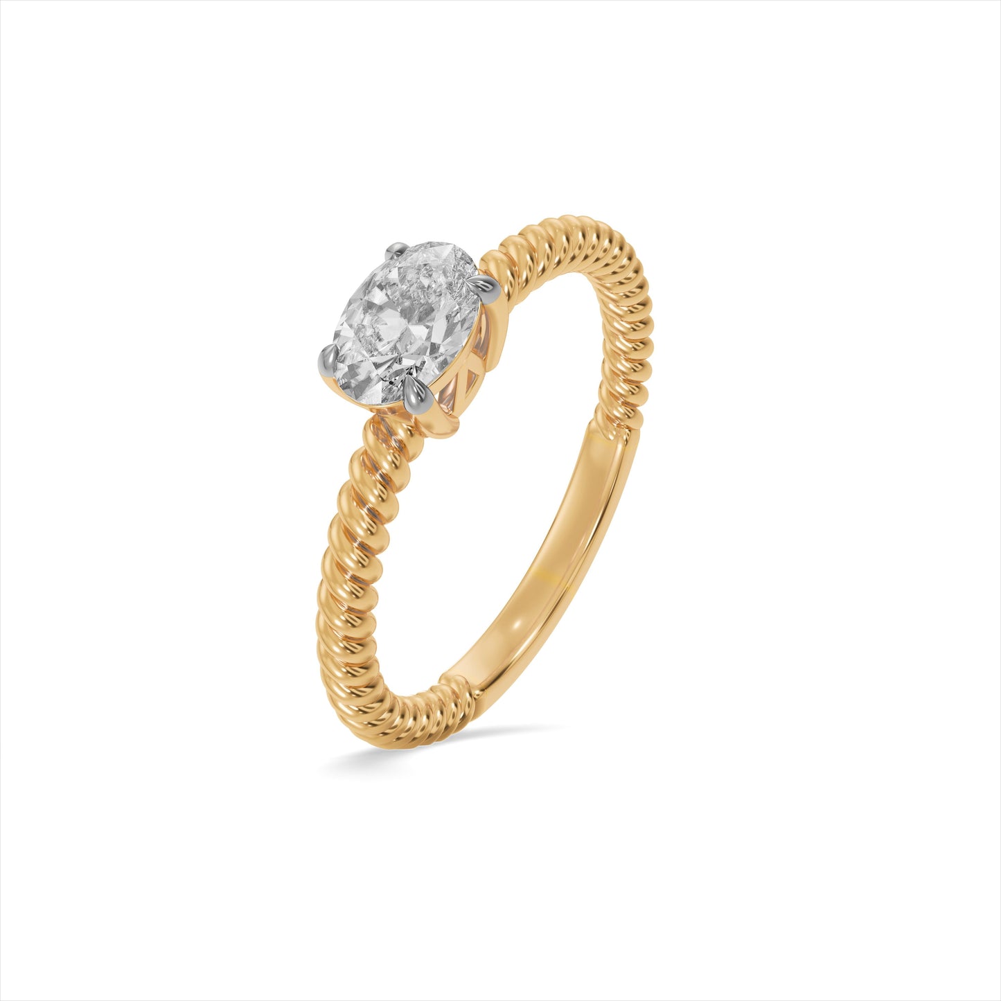 Ivory Gleam 9KT Gold Laboratory Grown Diamond Ring