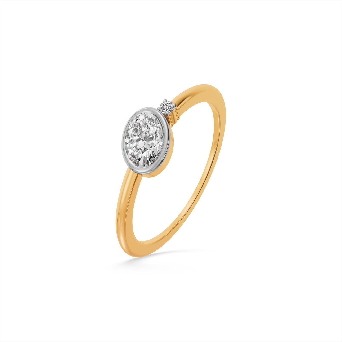 Oval Glow 9KT Gold Laboratory Grown Diamond Ring