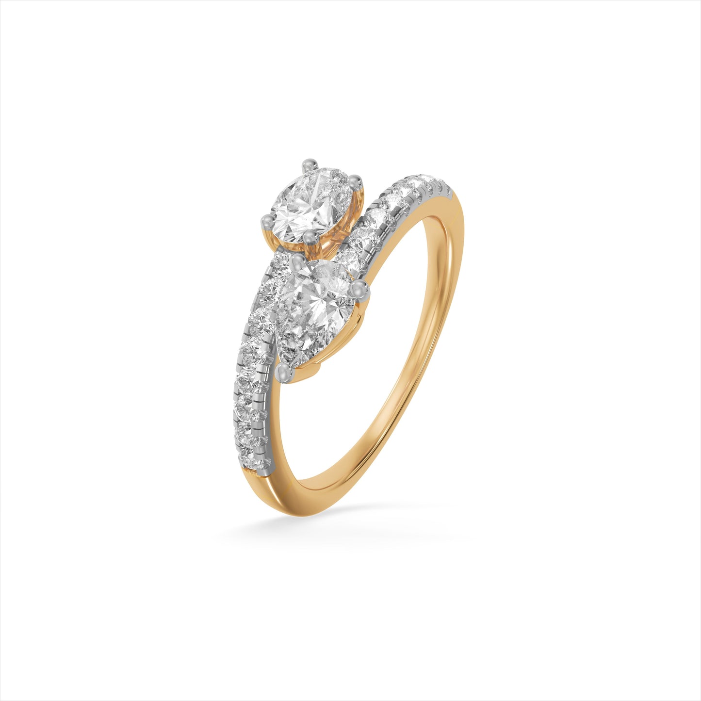 Cross Paths 9KT Gold Laboratory Grown Diamond Ring