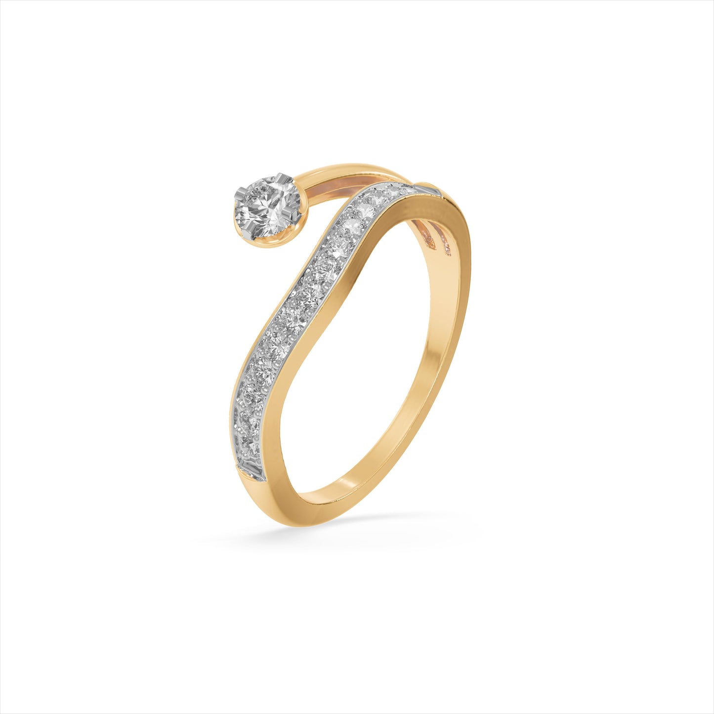 Enduring Wave 9KT Gold Laboratory Grown Diamond Ring