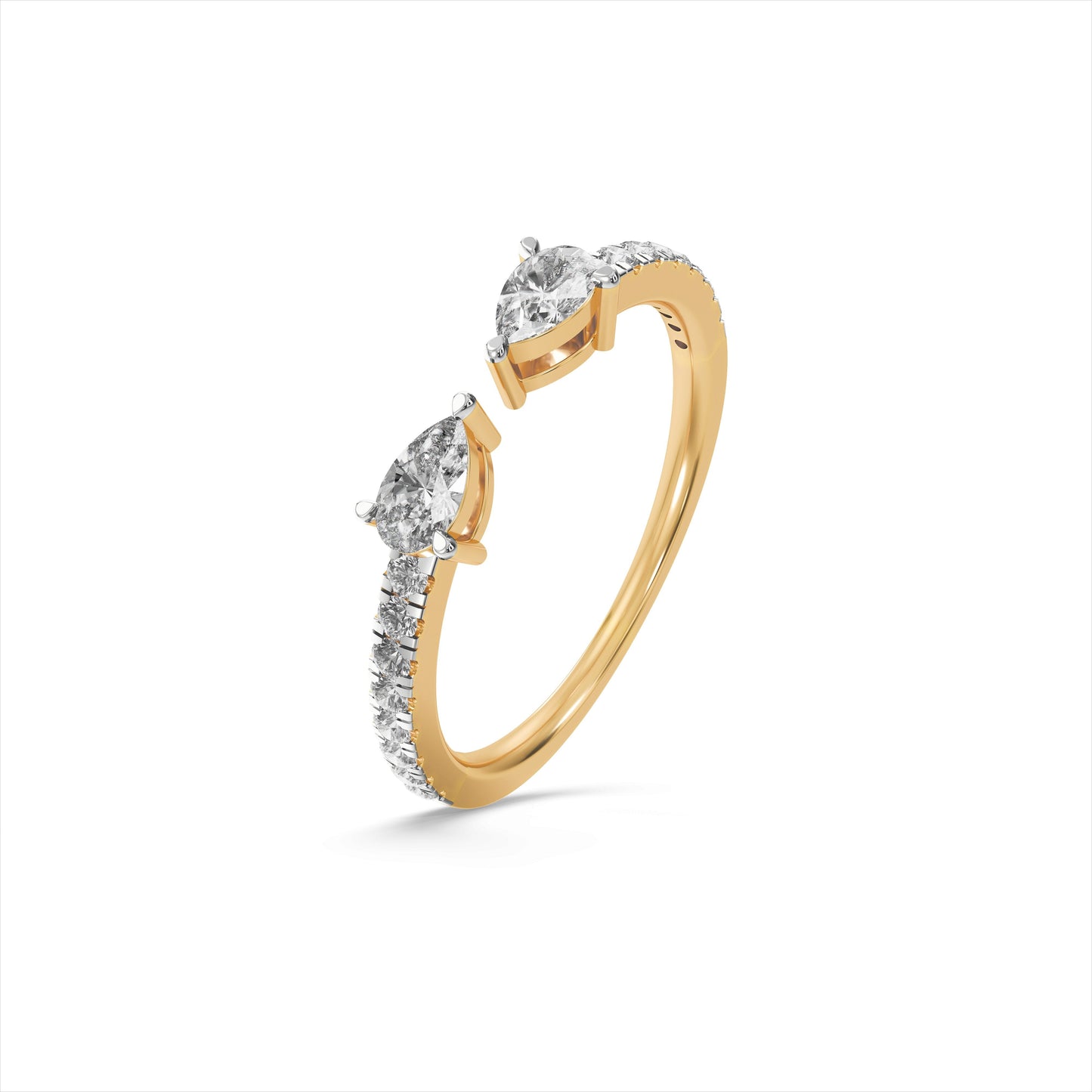 Sleek Promise 9KT Gold Laboratory Grown Diamond Ring