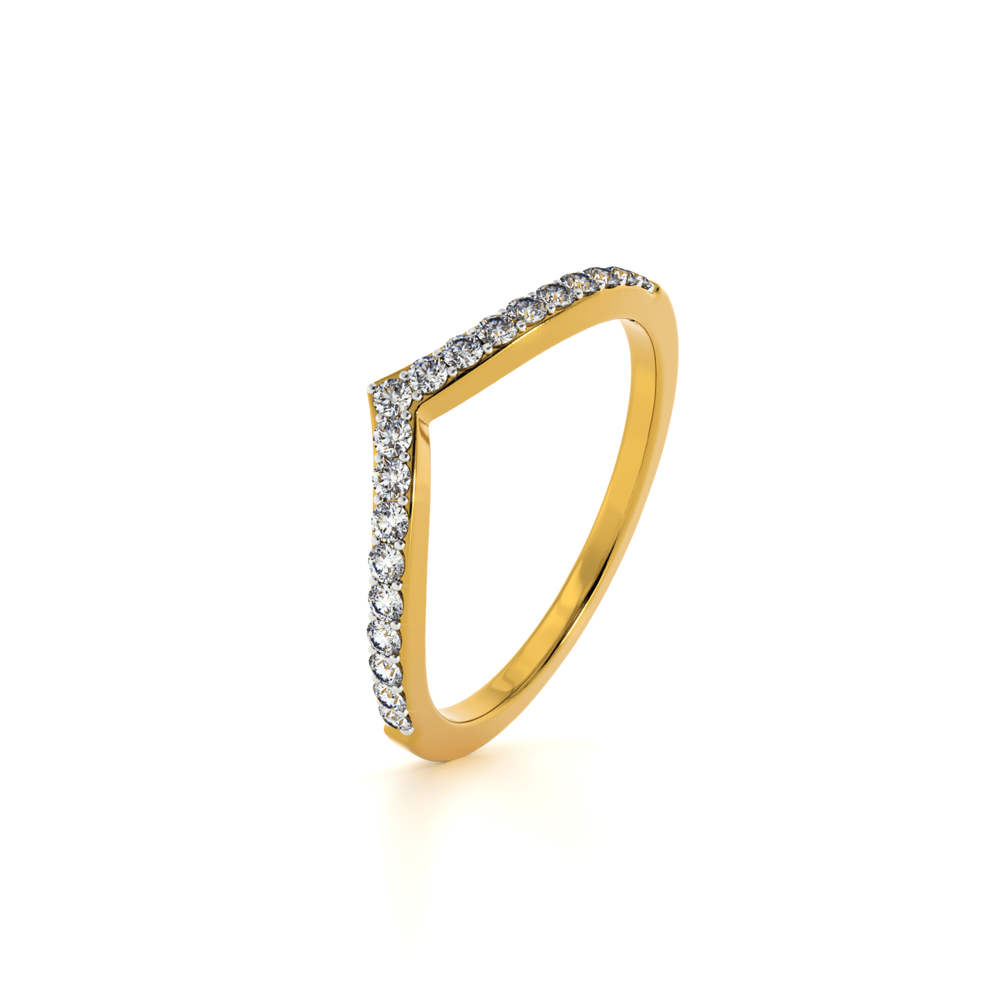 Crown Arc 9KT Gold Laboratory Grown Diamond Ring
