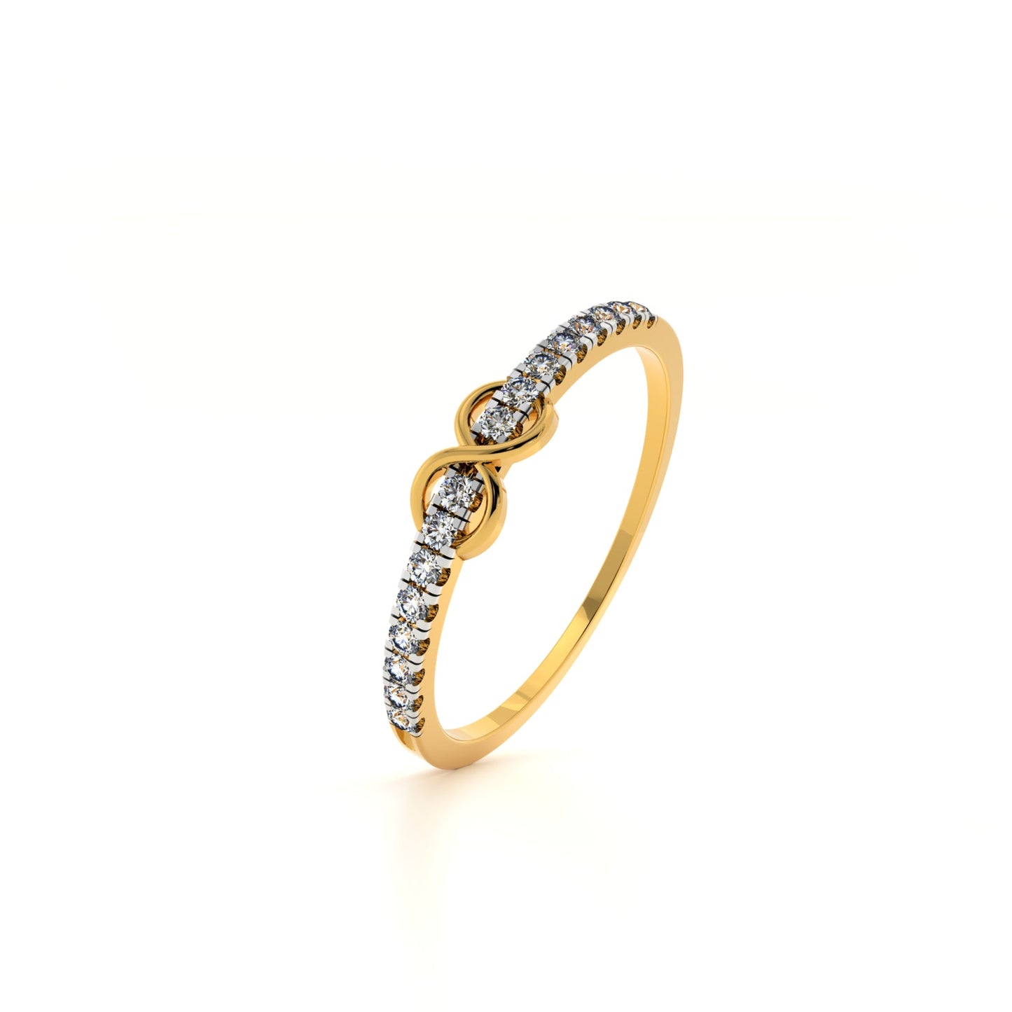 Infinity Link 9KT Gold Laboratory Grown Diamond Ring