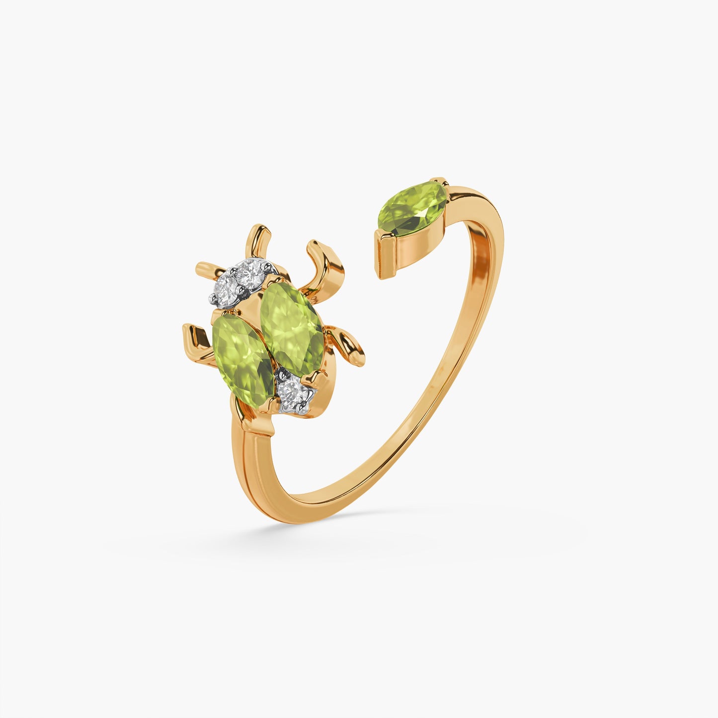 925 Sterling Silver Beetles Ring