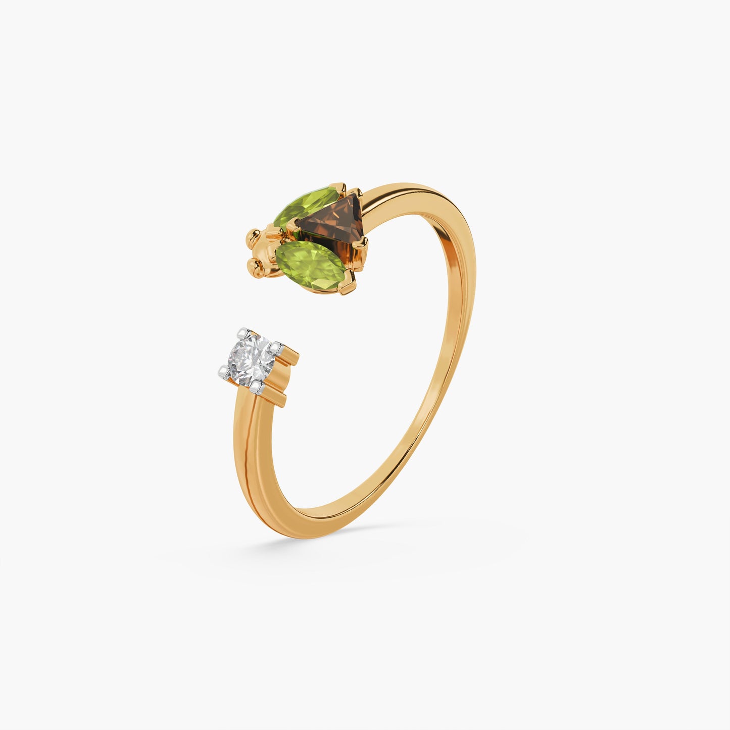 925 Sterling Silver Ladybug Meadow Ring