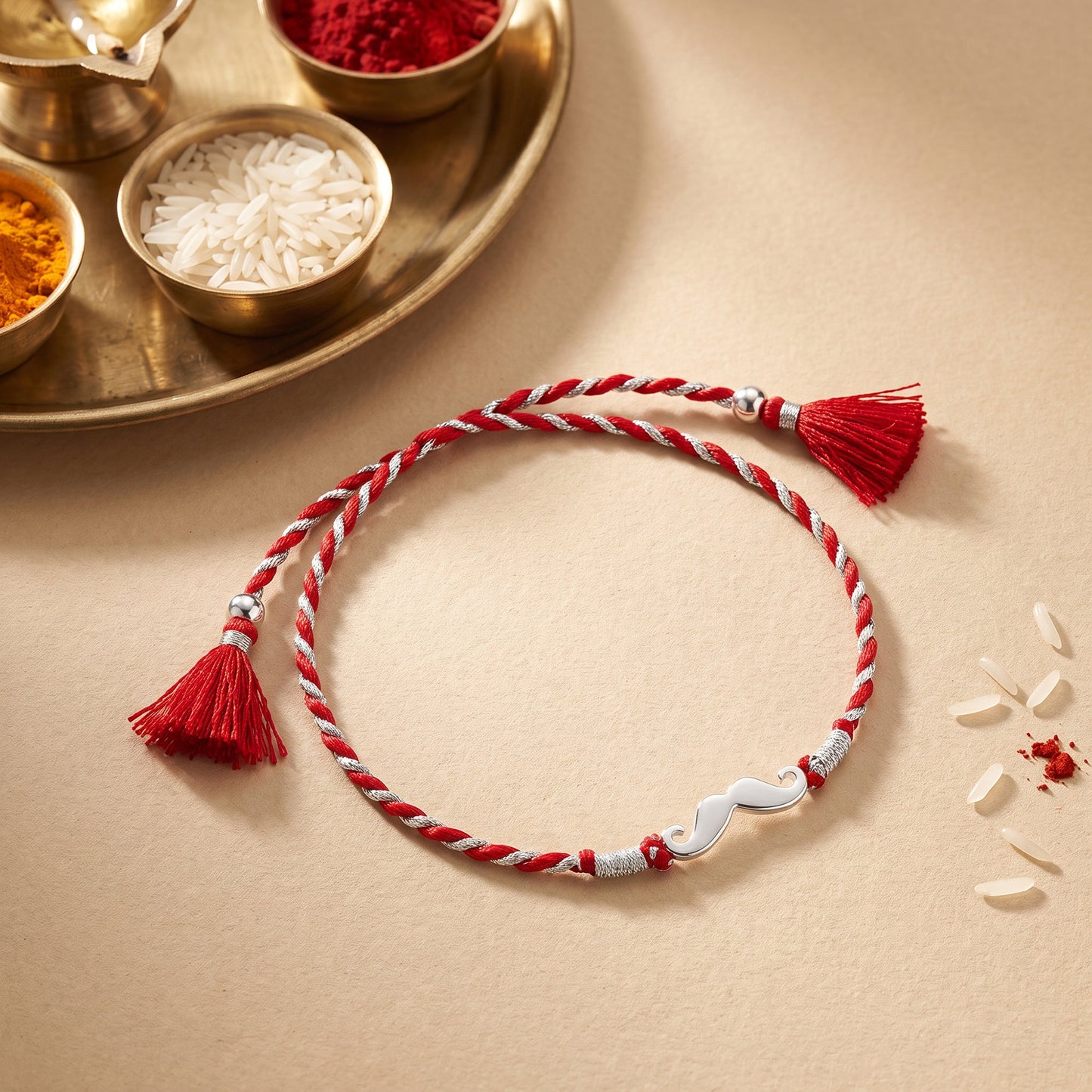 Silver Moustache (Moonchh) Rakhi