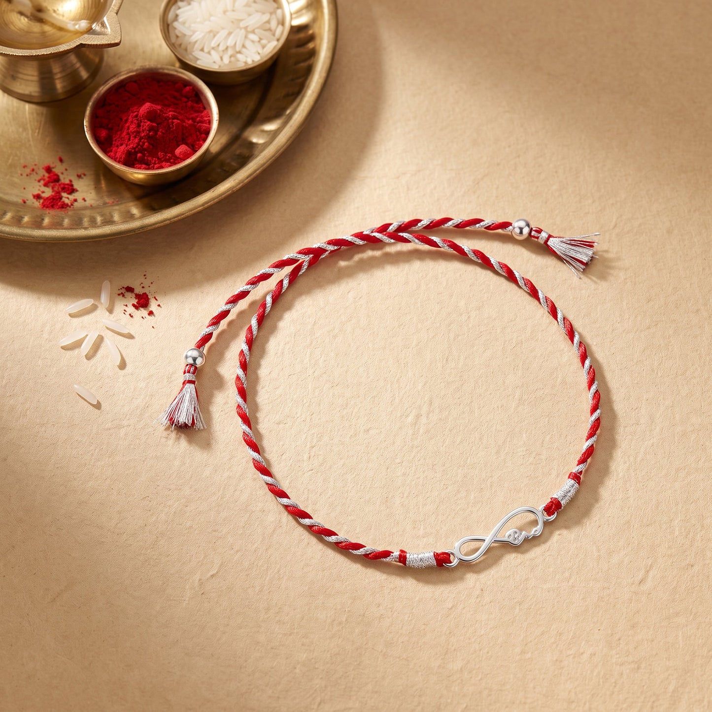 Silver Infinity Rakhi