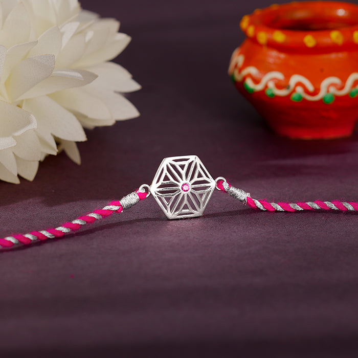 Silver Sibling Bond Rakhi