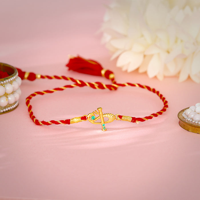Golden Flute Rakhi