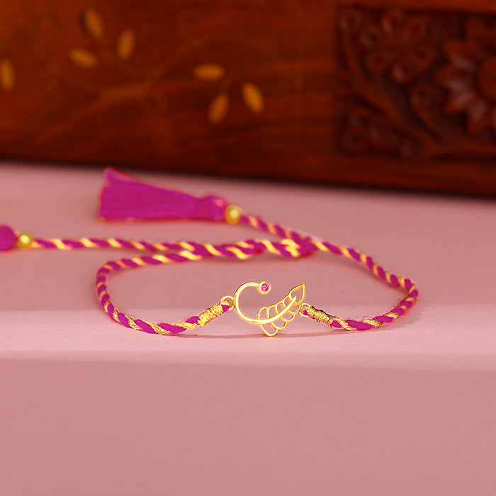 Golden New Leaf Rakhi
