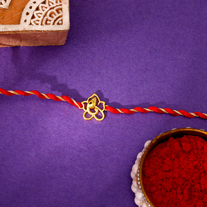 Golden Divine Ganesha Rakhi