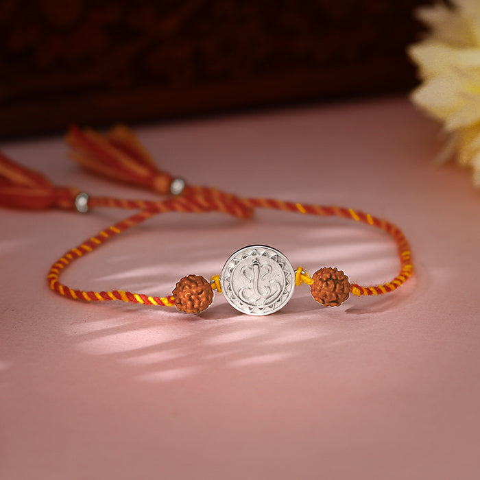 Silver Vignesha Rudraksha Rakhi