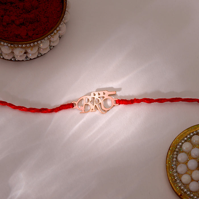 Rose Gold BRO Rakhi
