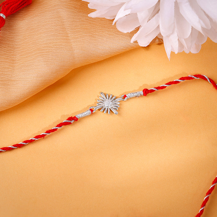 Silver Sunburst Rakhi