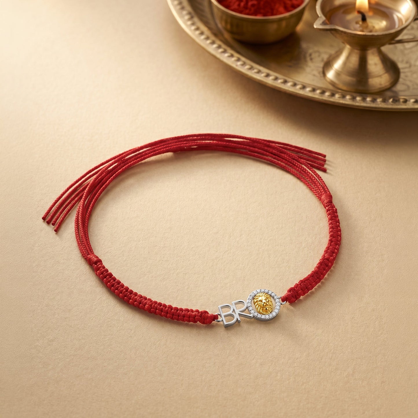 Dual Tone Lion Rakhi