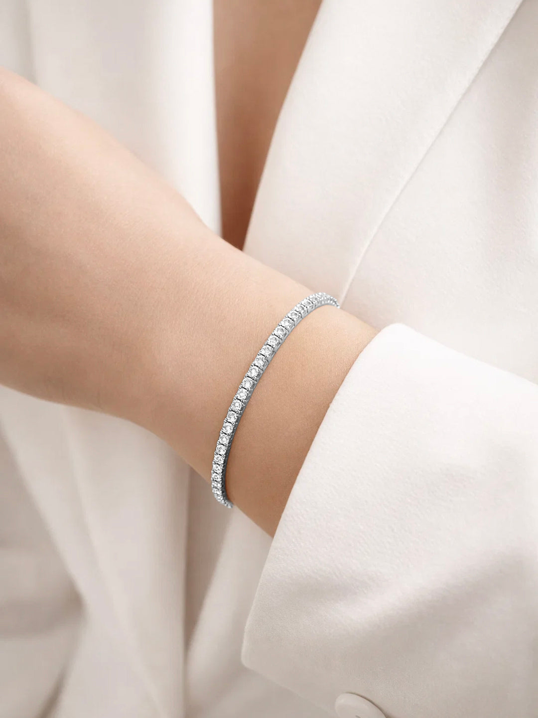925 Fine Silver Classic Tennis Bracelet