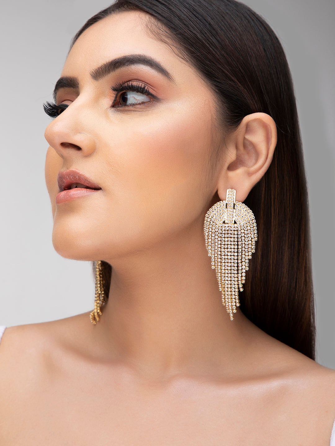 Golf Toned Tassel Dangler Earrings