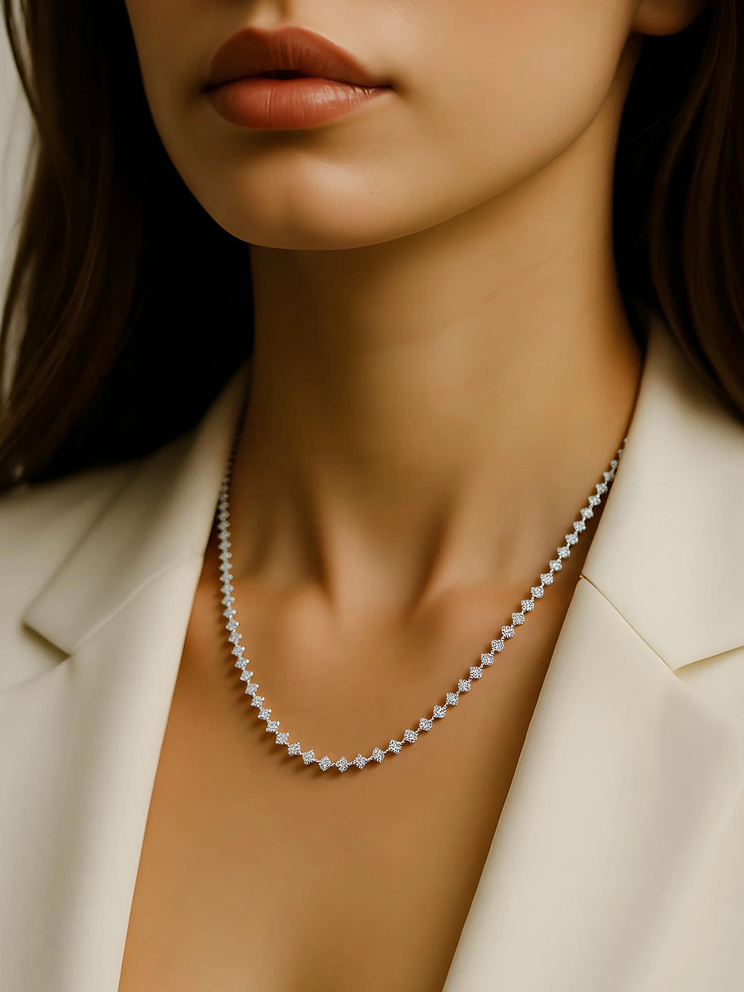 American Diamond Zirconia Necklace
