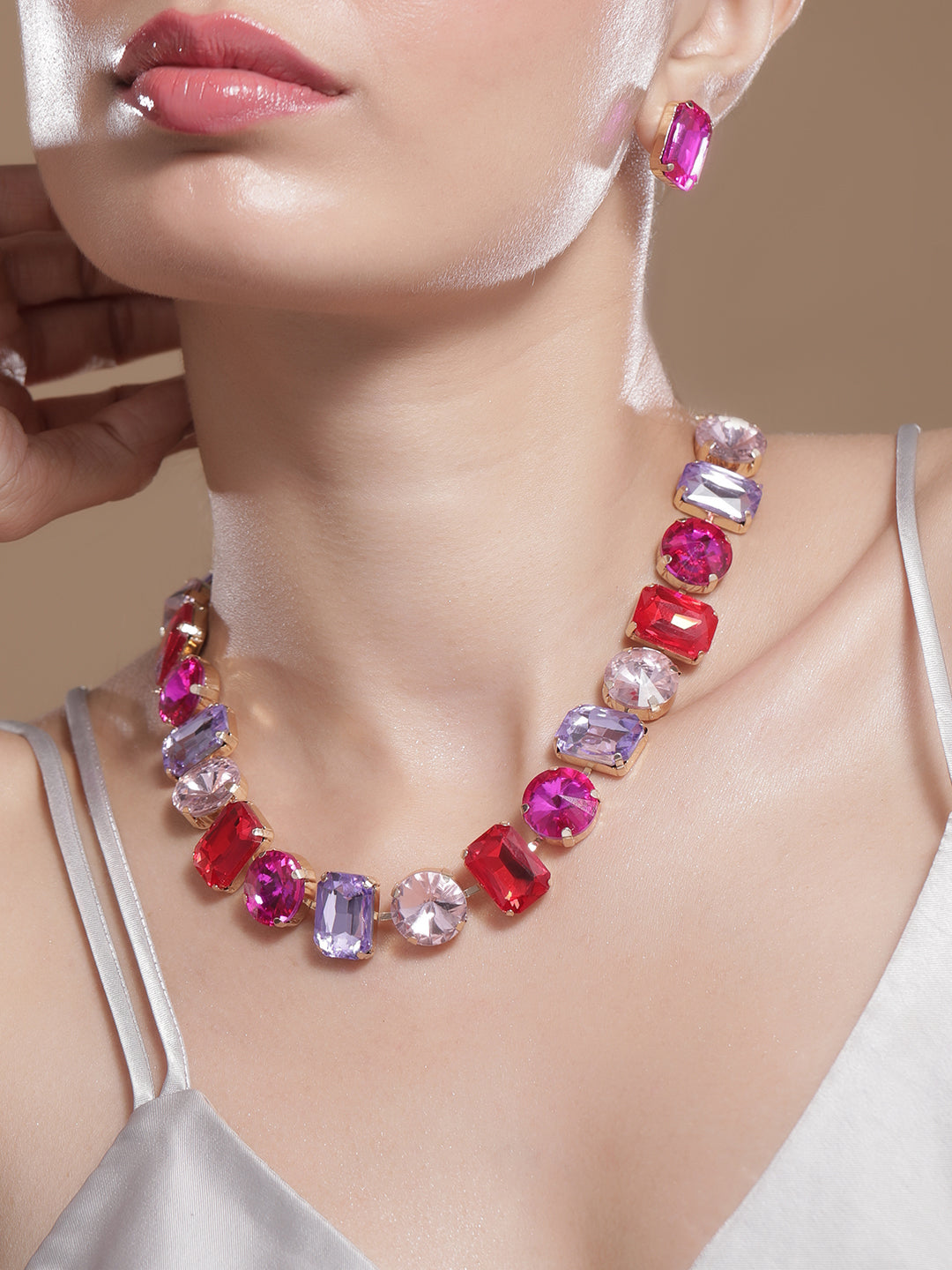 Chunky Crystal Necklace Set