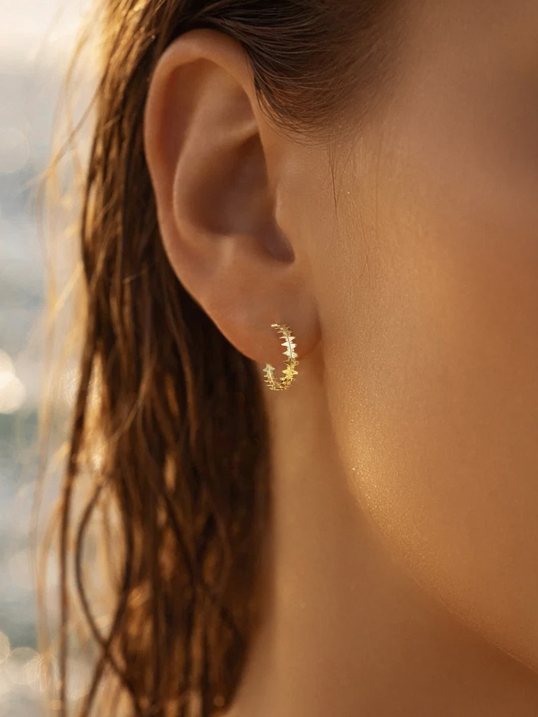 Sunbeam Twist Everyday Hoop Earrings