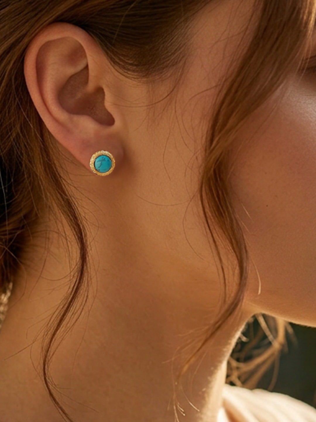 Demifine 18K Gold Plated Stainless steel Geometric Stud Earrings