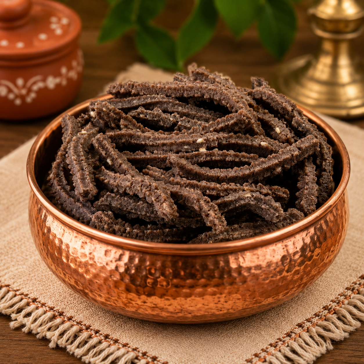 Tenali Ruchulu Ragi Chekkaralu (Finger Millet Murukkulu)