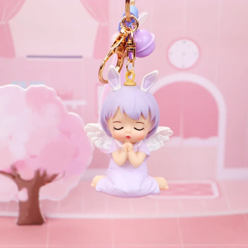 Cute Purple Fairy Angel Keychain | Model 1 | Premium | Lanyard Keychains |