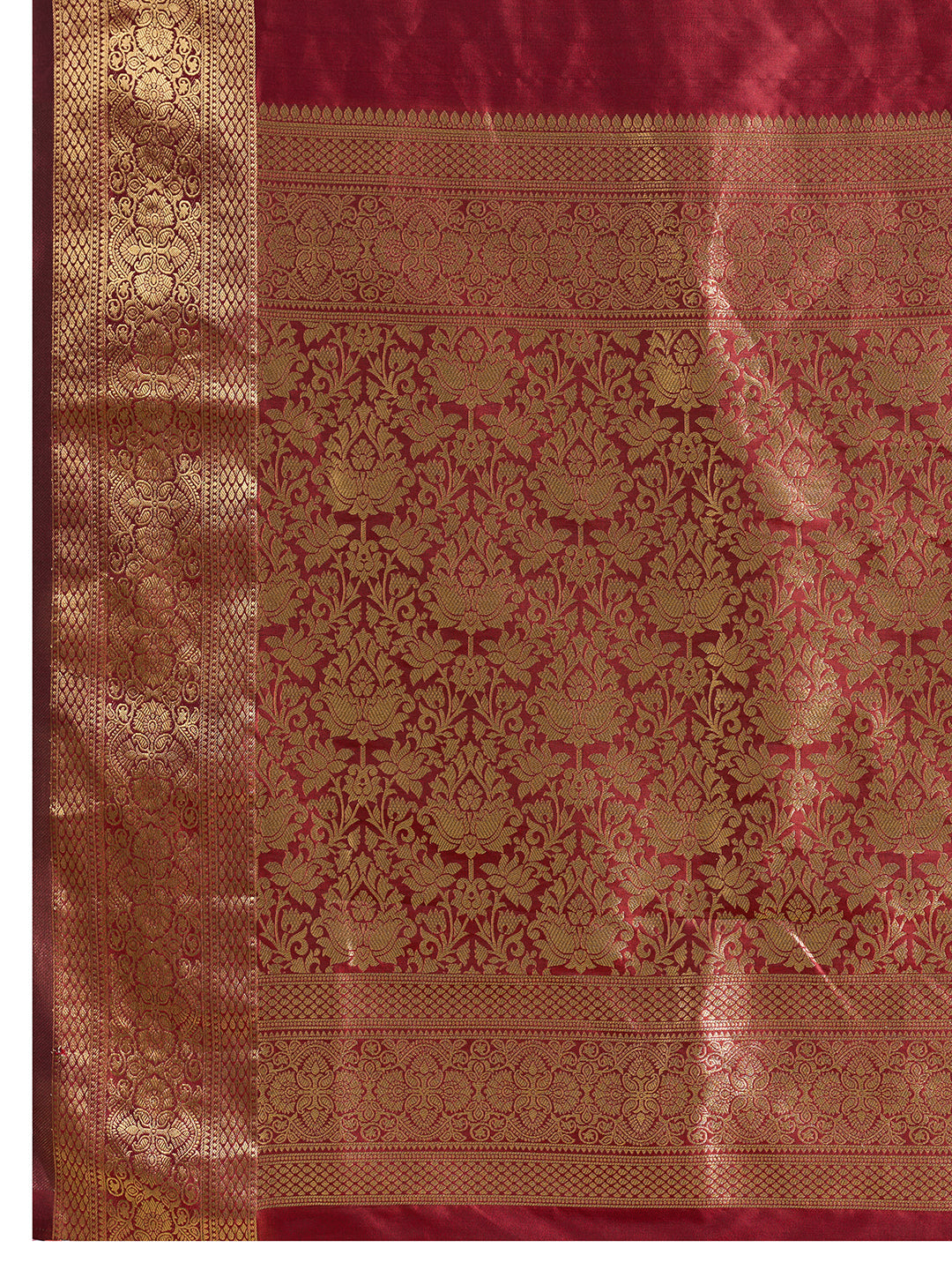 Dwija Fashion Women'S Party Wear Zari Weaving Silk Designer Saree With The Unstitched Blouse-Red