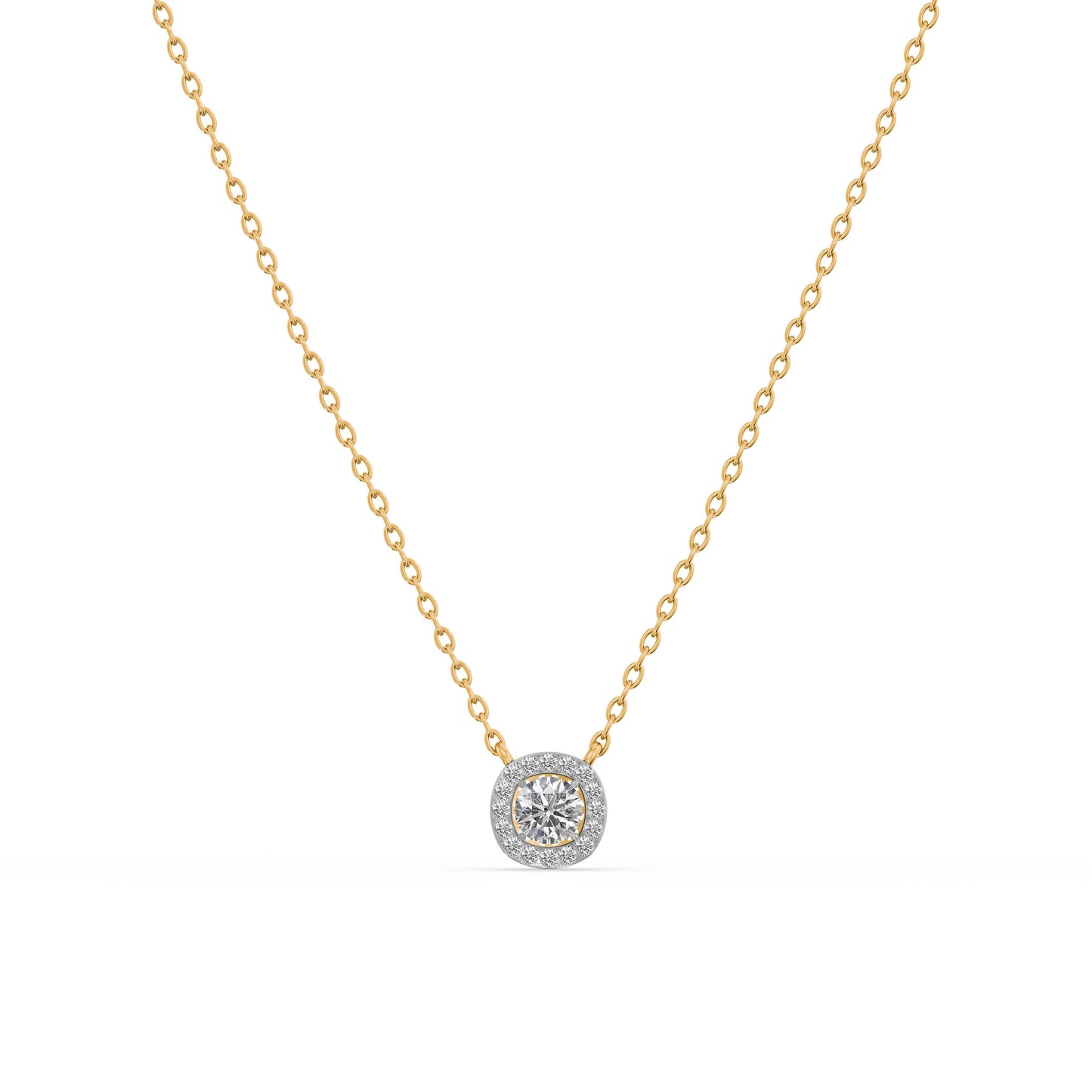 Modern Radiance 9KT Gold Laboratory Grown Diamond Necklace