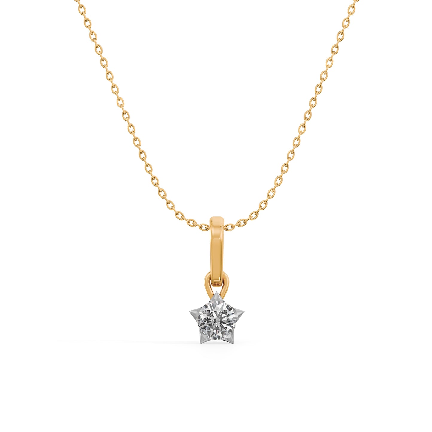 Solara Drop 9KT Gold Laboratory Grown Diamond Necklace