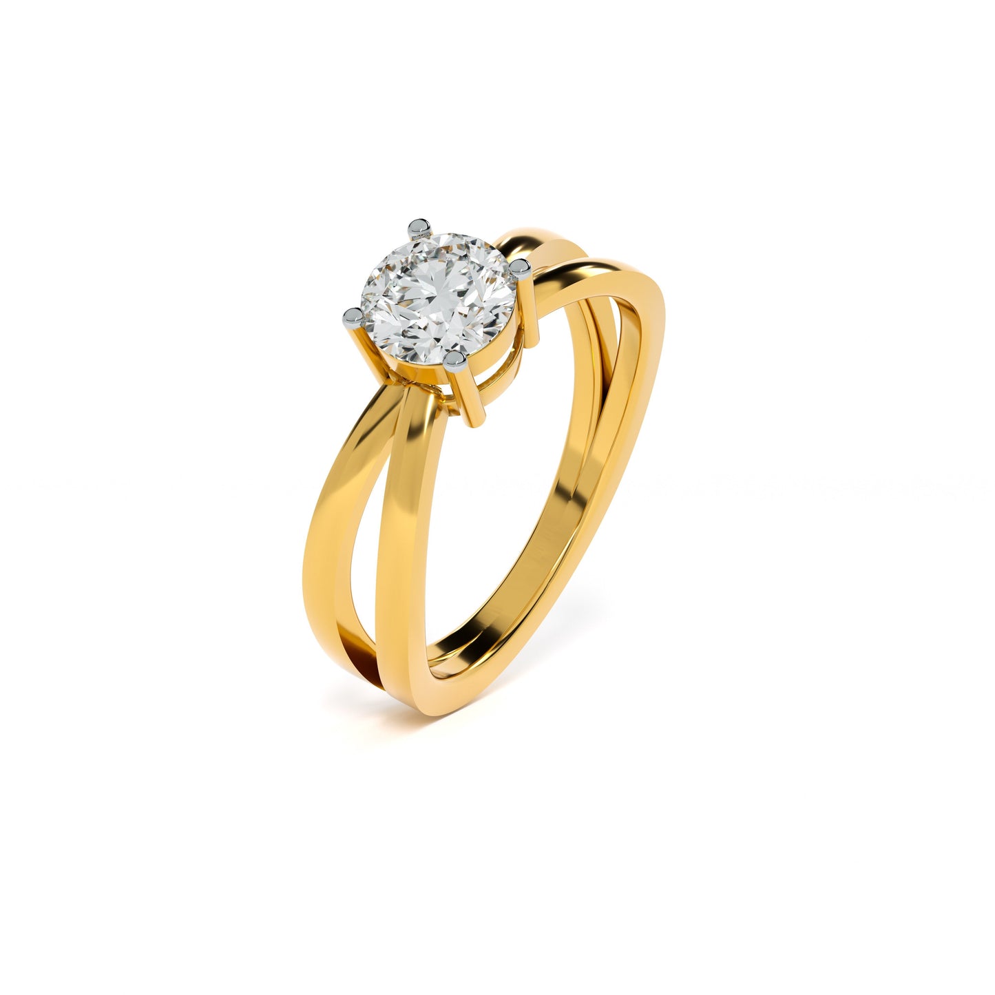 Modern Twist 9KT Gold Laboratory Grown Diamond Ring