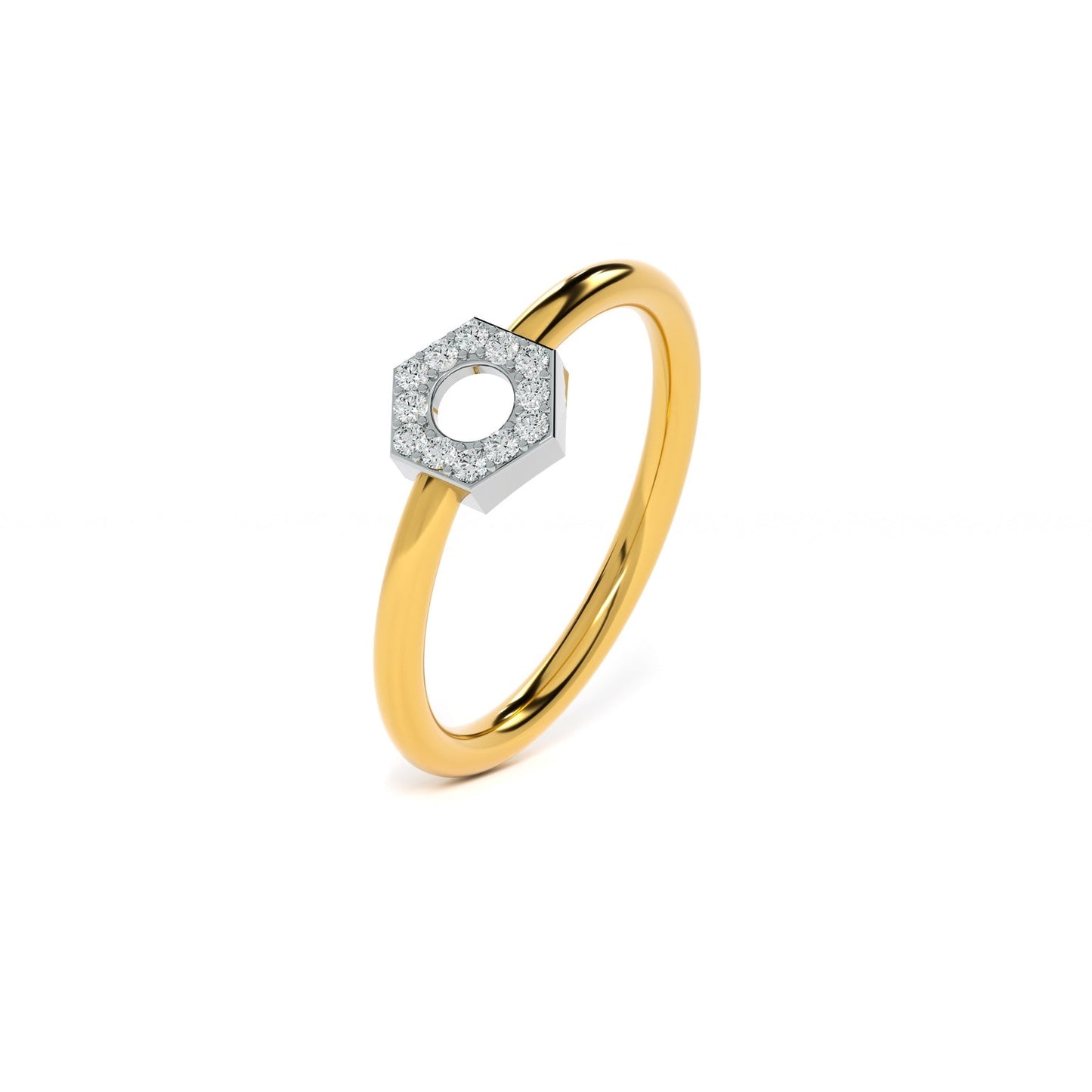 Circular 9KT Gold Laboratory Grown Diamond Ring