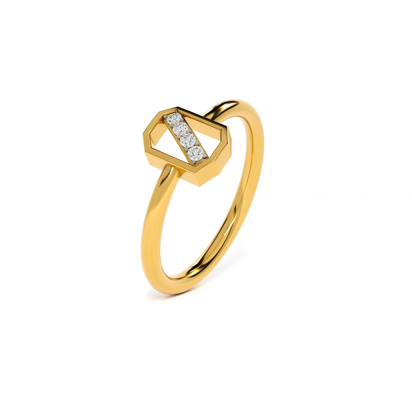 Radiant Path 9KT Gold Laboratory Grown Diamond Ring