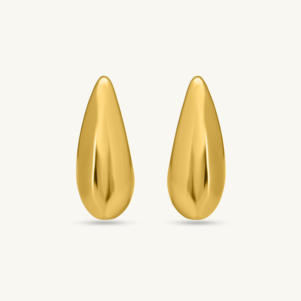 Golden Teardrop Studs