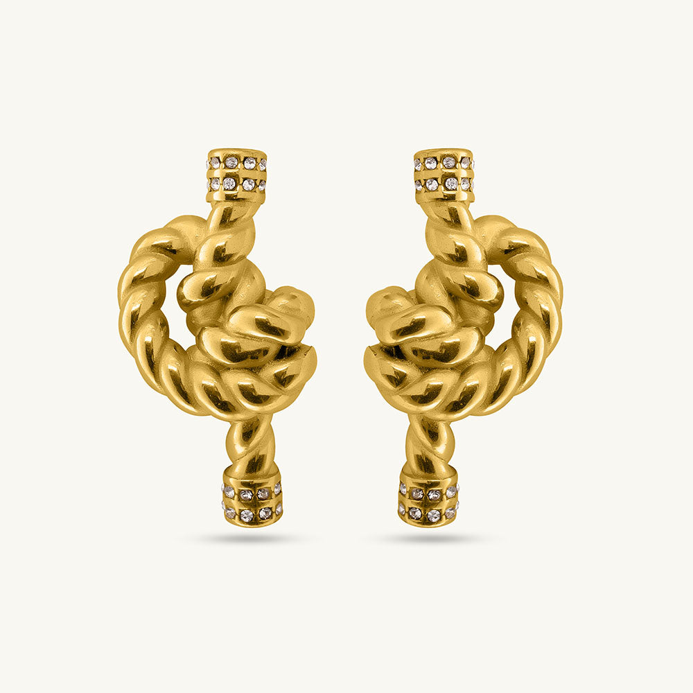 Golden Mariner Knot Studs