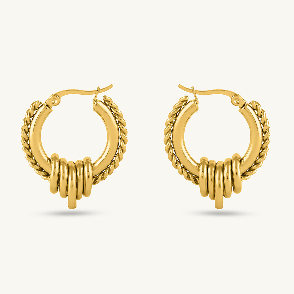 Gilded Cluster Hoops