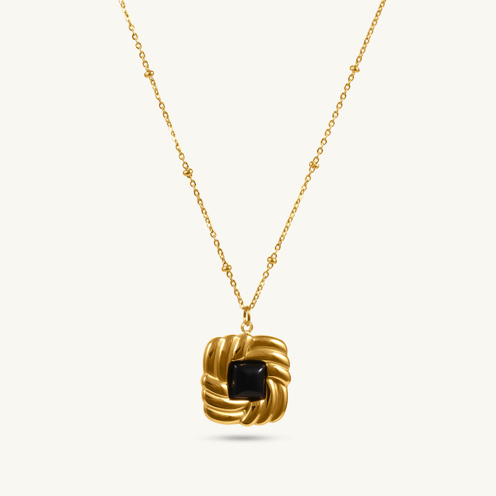 Bold Noir Square Pendant