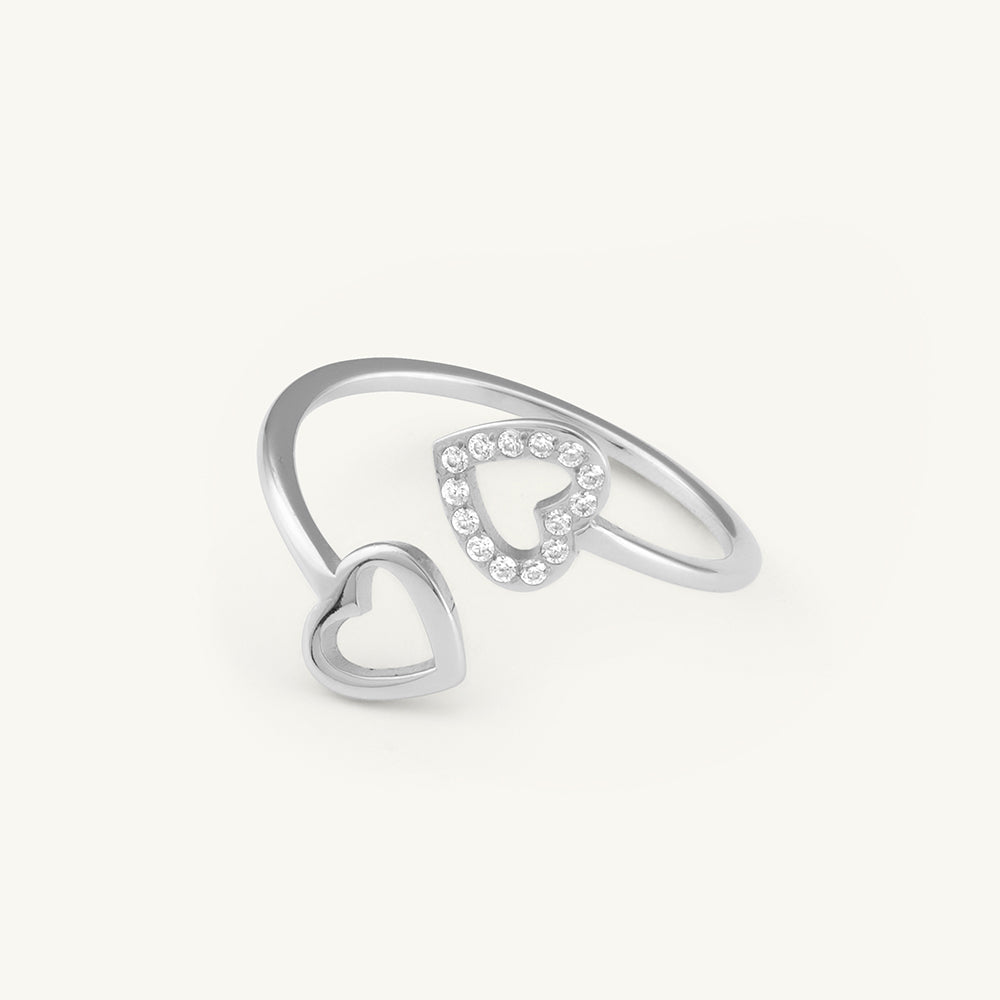 Modern Open Heart Ring