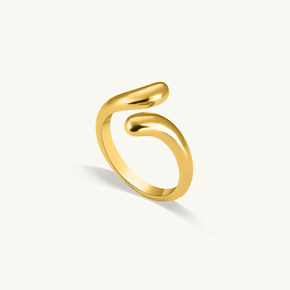 Gold Open Fluid Ring