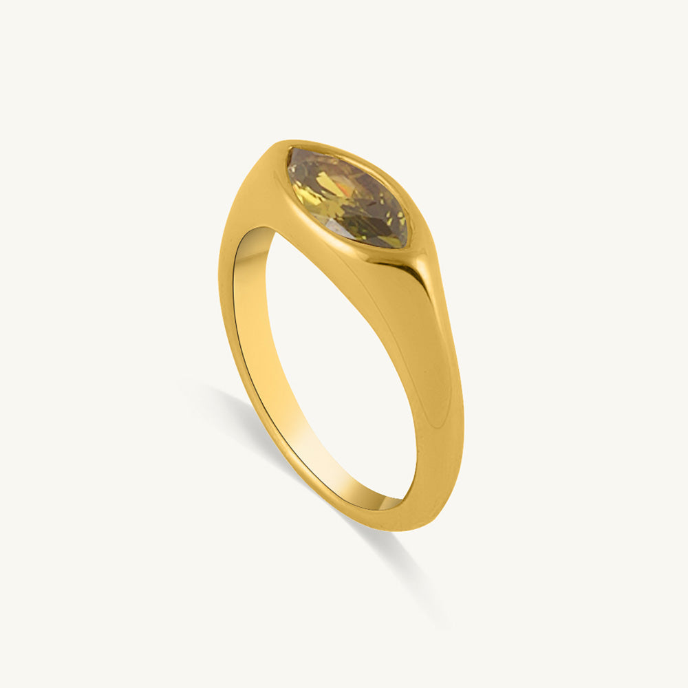 Olive Mist Marquise Elegance Ring