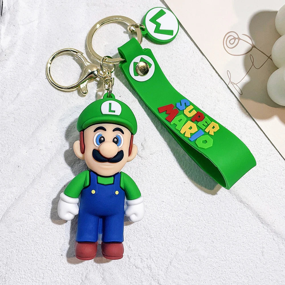 Super Mario Luigi Lanyard Keychain | Green | Silicone Keychain | High Quality |
