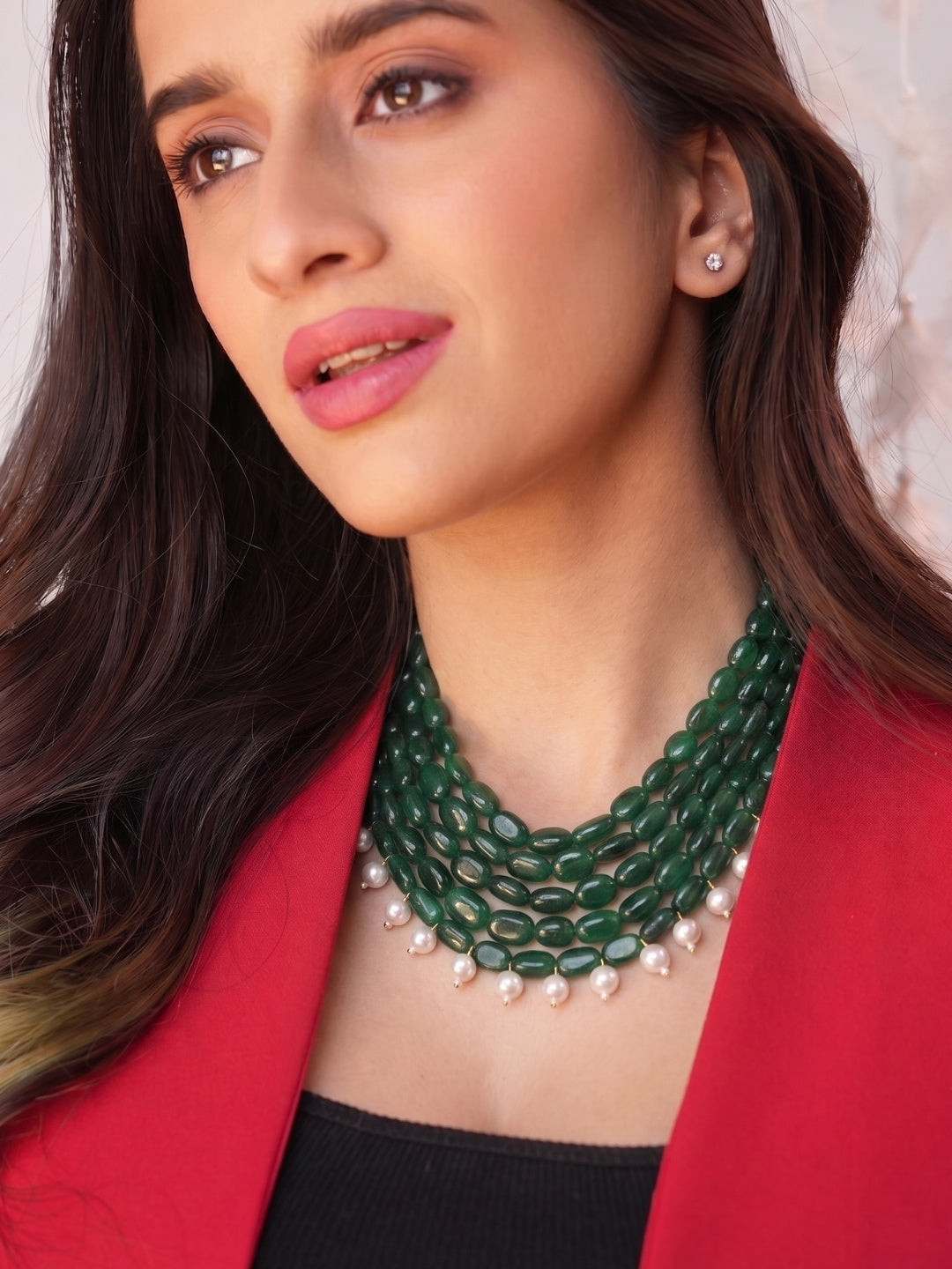 Elina Verdant Pearl Enchanting Timeless Grace Choker