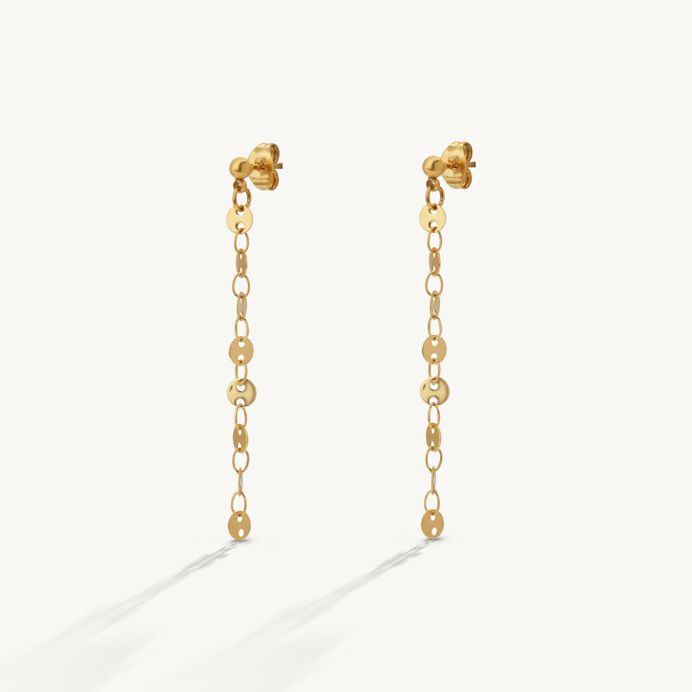 Shimmering Gold Disc Earrings
