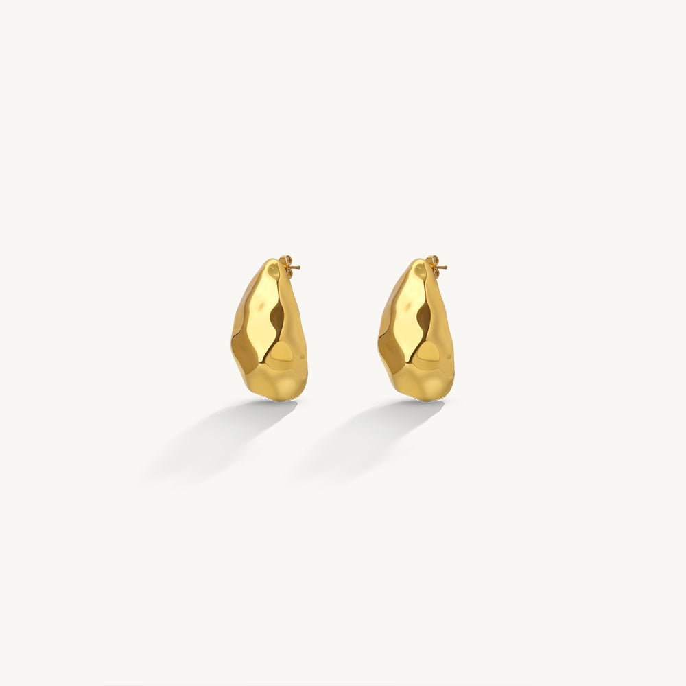 Molten Texture Statement Stud Earrings